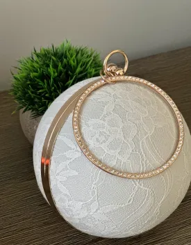 Round Lace Clutch