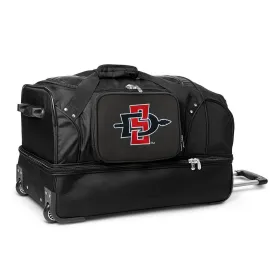 San Diego State Aztecs 27" Black Rolling Drop Bottom Duffel