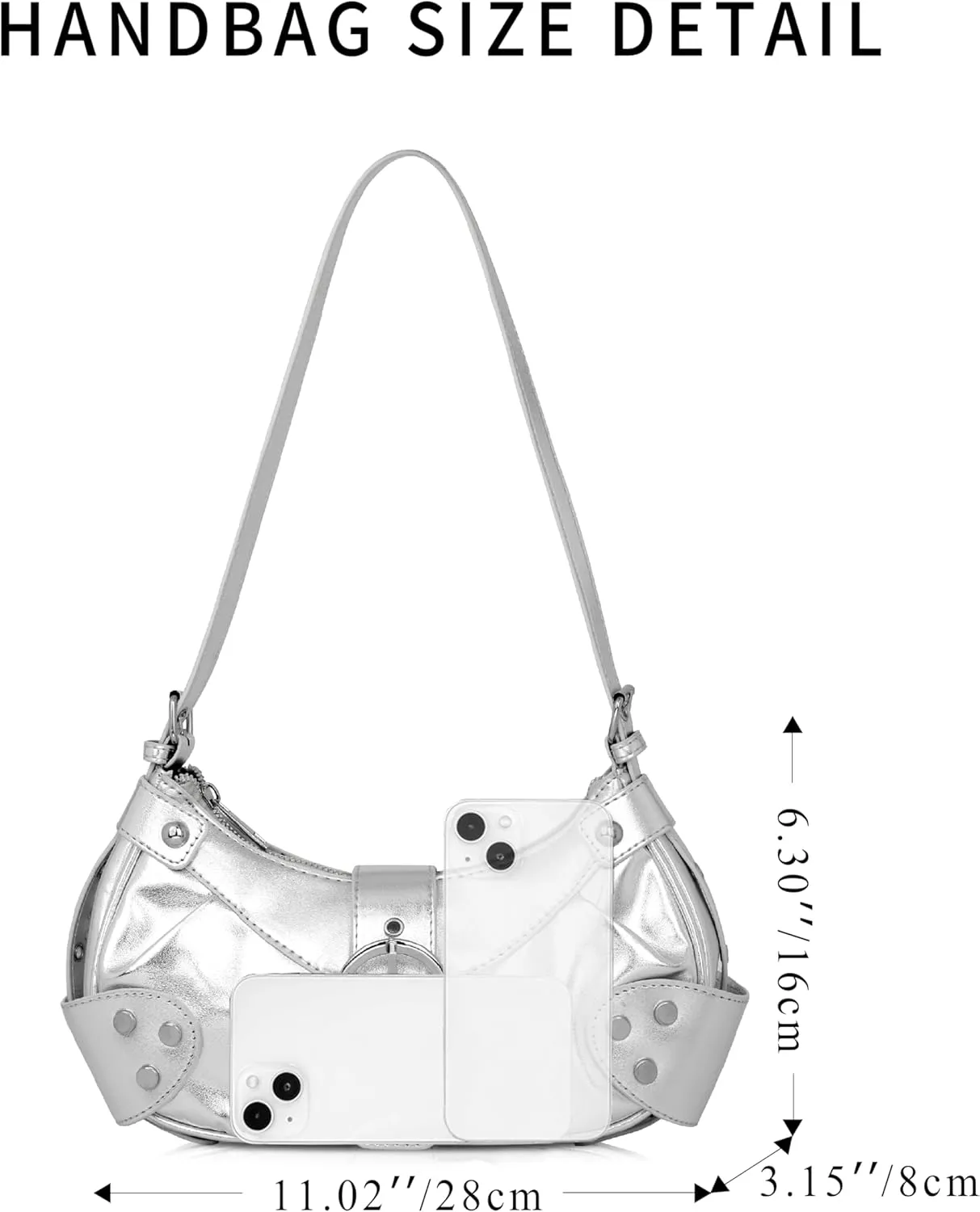 Shoulder Bag for Women - PU Leather Purse Adjustable Strap Hobo Crossbody Handbag with Zipper Closure