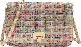 Small Quilted Shoulder Bag for Women Fashion Tweed Mini Clutch Handbag Purses Designer Crossbody Bag, with Chain Strap