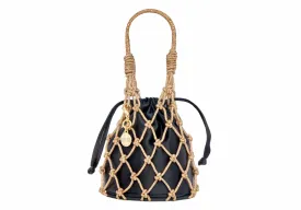 Sparkle Net Pouch Gold Black