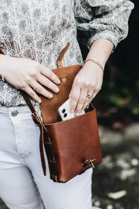 The Petite Satchel in Caramel