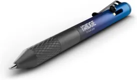 The Ridge Bolt Action Ballpoint Pen | Metal Retractable Compact Writing Instrument | Textured Grip & Internal Pressurized Refill | Burnt Titanium