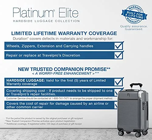 Travelpro Platinum Elite Hardside Expandable Spinner Wheel Luggage
