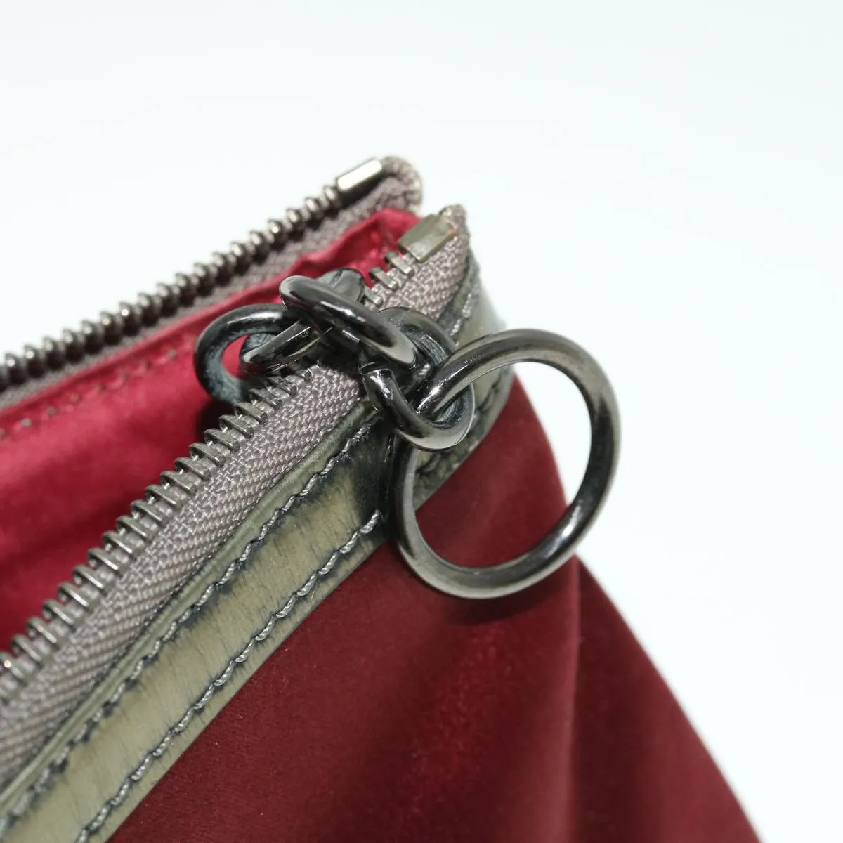 Trendy Inspired Burberry Clutch Bag Satin Red Auth Bs8238
