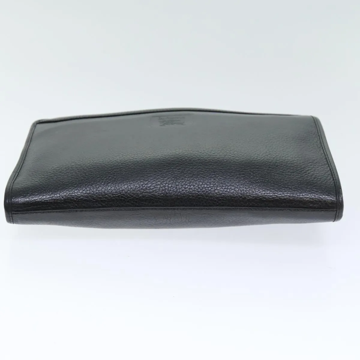 Trendy Inspired Burberryss Clutch Bag Leather Black Auth Bs14646