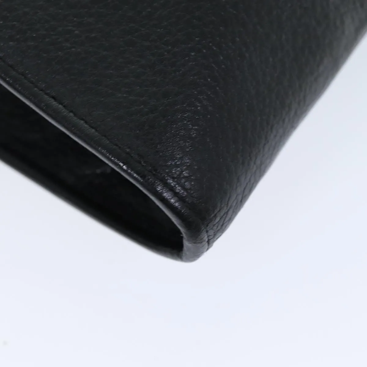 Trendy Inspired Burberryss Clutch Bag Leather Black Auth Bs14646