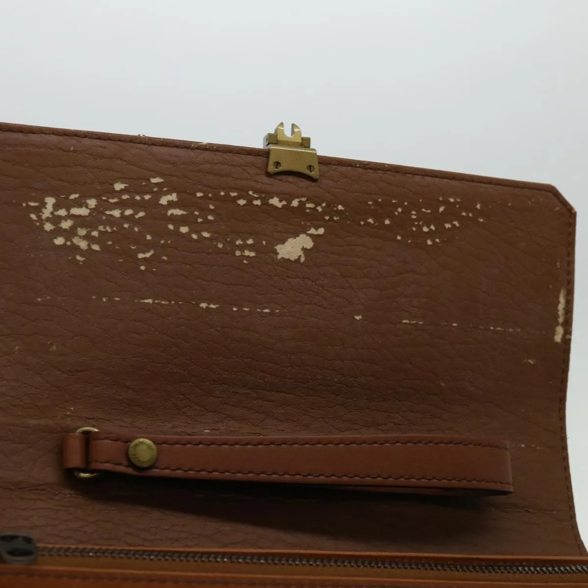 Trendy Inspired Burberryss Clutch Bag Leather Brown Auth Bs12584