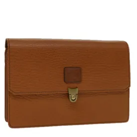 Trendy Inspired Burberryss Clutch Bag Leather Brown Auth Bs12584
