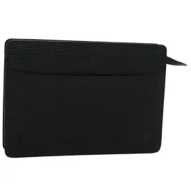Trendy Inspired Louis Vuitton Epi Pochette Homme Clutch Bag Black M52522 Lv Auth 52970