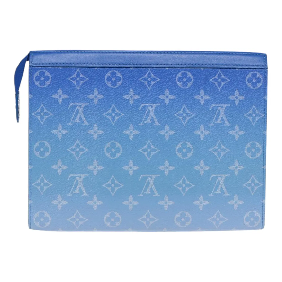 Trendy Inspired Louis Vuitton Monogram Clouds Pochette Voyage Clutch Bag Blue M45480 Auth 88070a