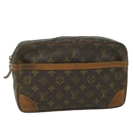 Trendy Inspired Louis Vuitton Monogram Compiegne 28 Clutch Bag M51845 Lv Auth Bs10529