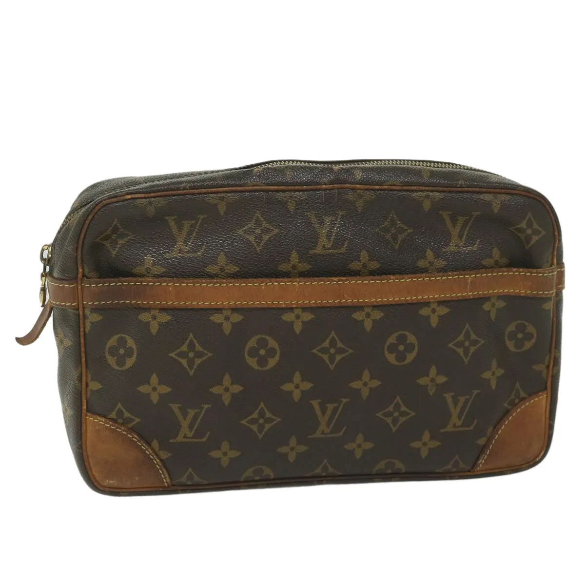 Trendy Inspired Louis Vuitton Monogram Compiegne 28 Clutch Bag M51845 Lv Auth Bs10529