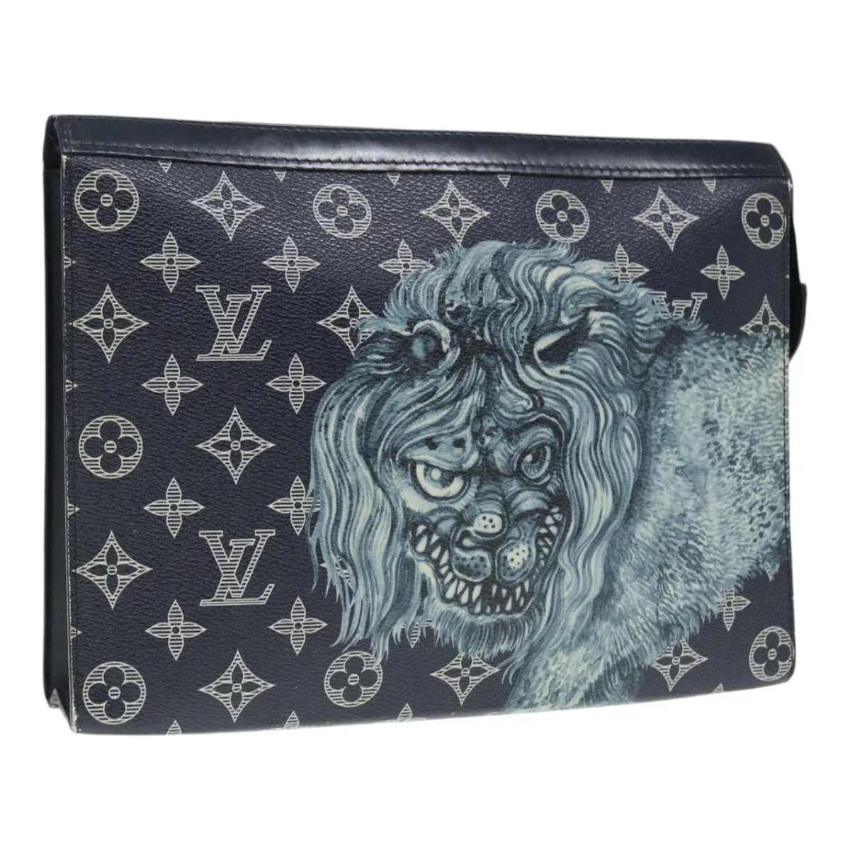 Trendy Inspired Louis Vuitton Monogram Savanna Pochette Voyage Clutch Bag M66639 Lv Auth 85659