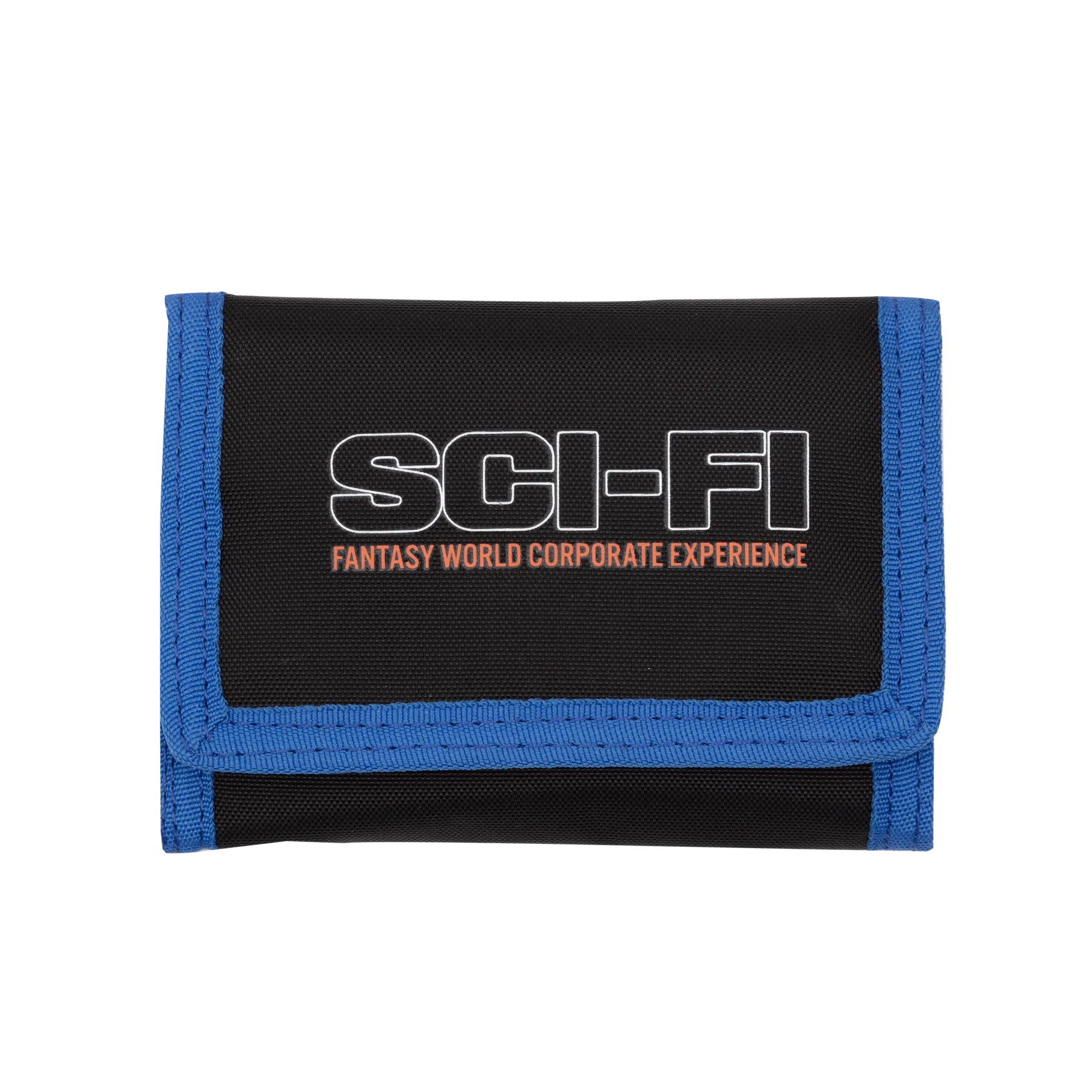 Tri Fold Velcro Wallet - Black