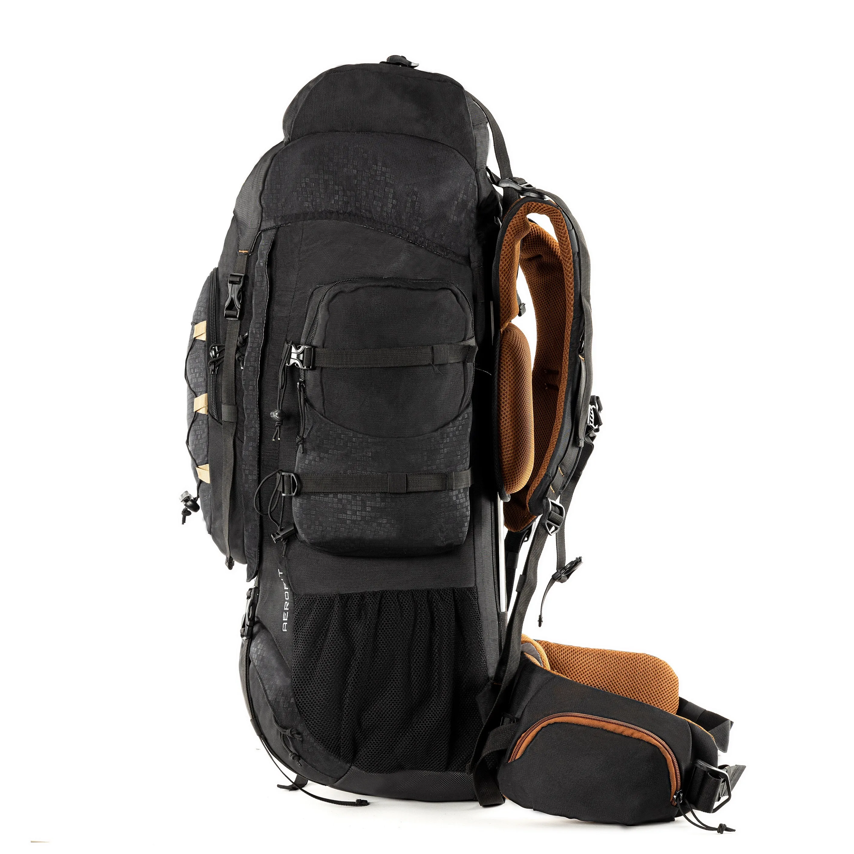 Tripole Walker Pro Metal Frame Rucksack with Rain Cover for Trekking & Travel | Front Opening | Laptop Sleeve | Men & Women | 5 Year Warranty | 80 Litres | Black