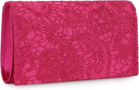 UBORSE Elegant Floral Lace Clutch Purses for Women Evening Handbag Envelope Clutch Bag Wedding Prom Party Purses