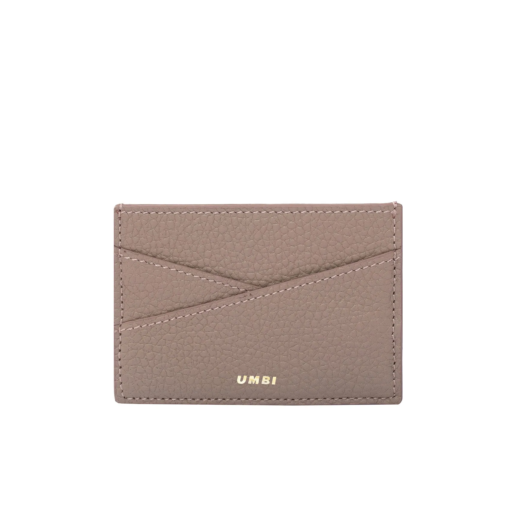UMBI Personalized Leather Cardholder  - Beige