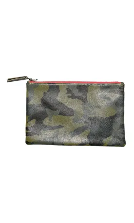 Velvet by Graham & Spencer Valerie Camo Leather Clutch